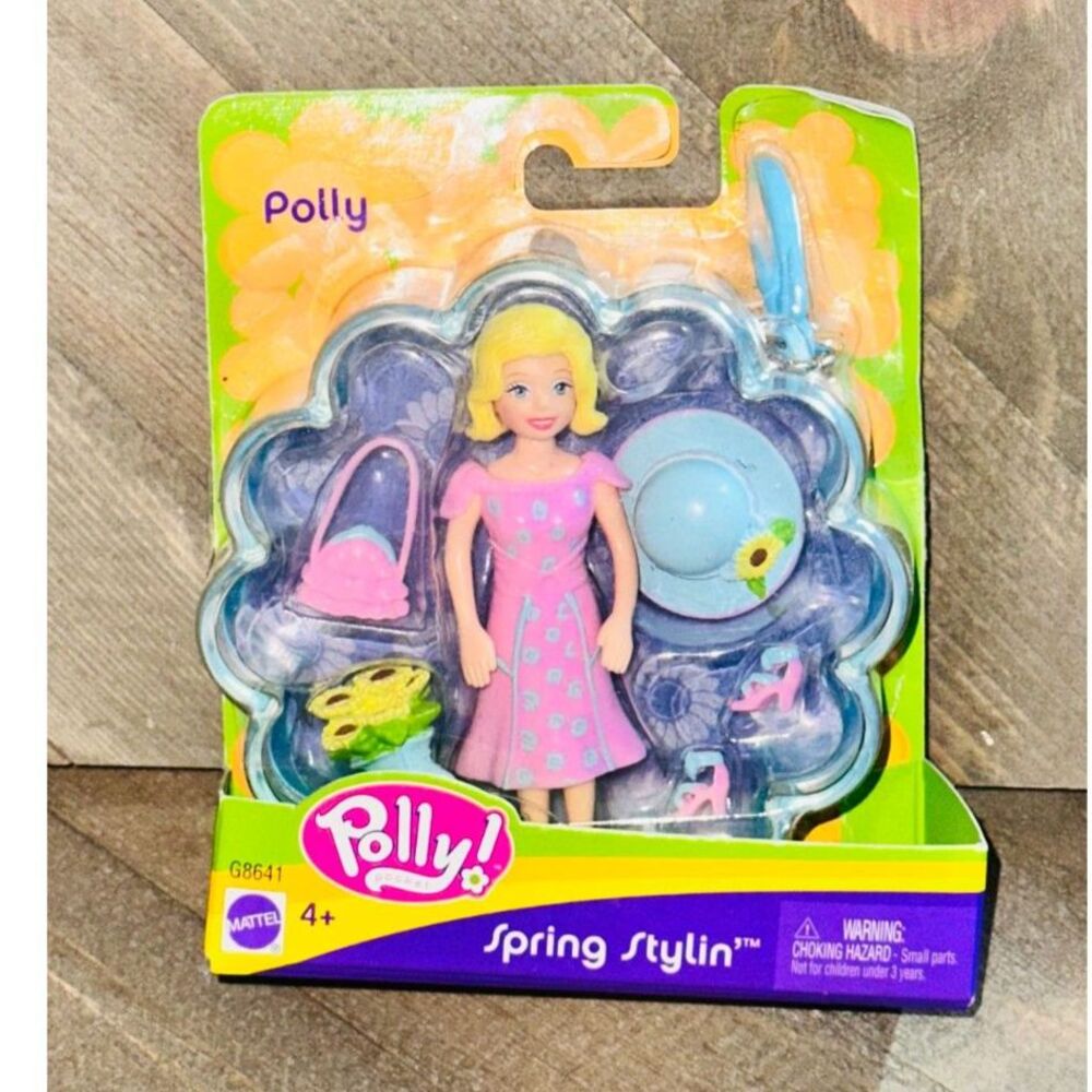 Vtg Polly Pocket Doll Spring Stylin' Polly 2004